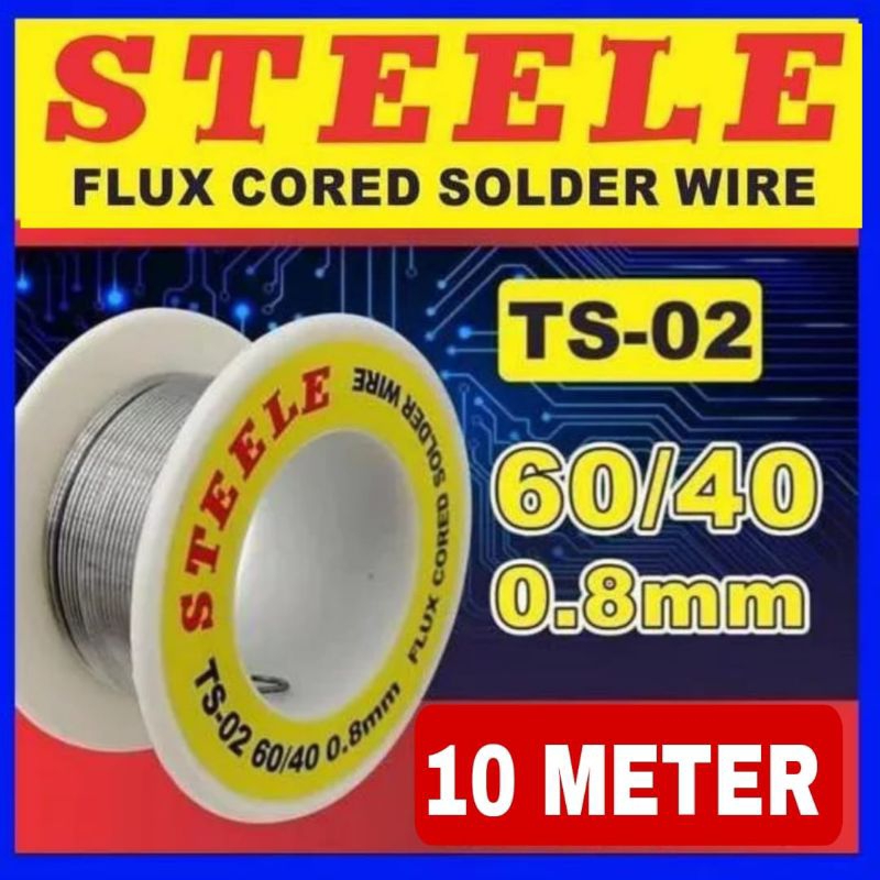 TIMAH SOLDER / TIMAH SOLDER / TIMAH STEELE TS-01 gulungan kecil 1,8m