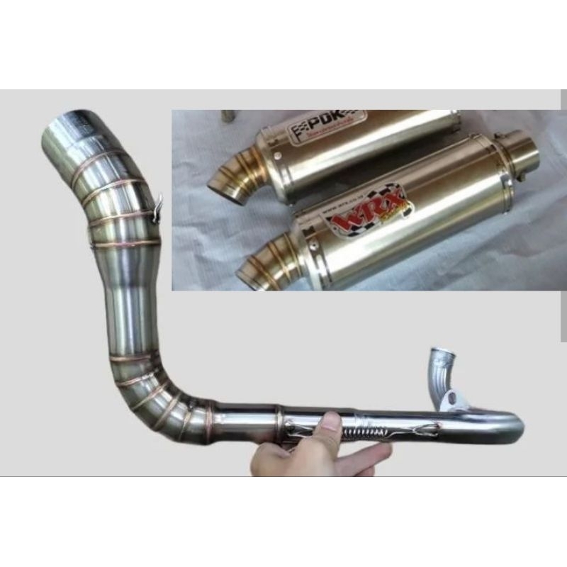 KNALPOT WRX OVAL PANJANG LEHER KOBRA VARIO 125/ 150 LED