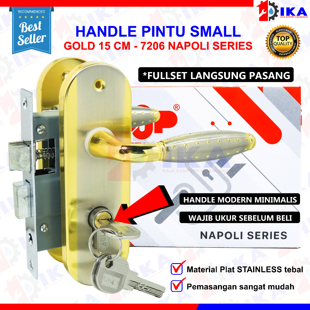 Kunci Pintu Kecil Top Safety Lock Komplit | Royale Series | 15CM | handle kunci pintu kumplit Kunci Pintu Rumah Kecil Kumplit 1 Set | 15cm | Gagang Handle Kunci Pintu Kamar Stainless Termurah