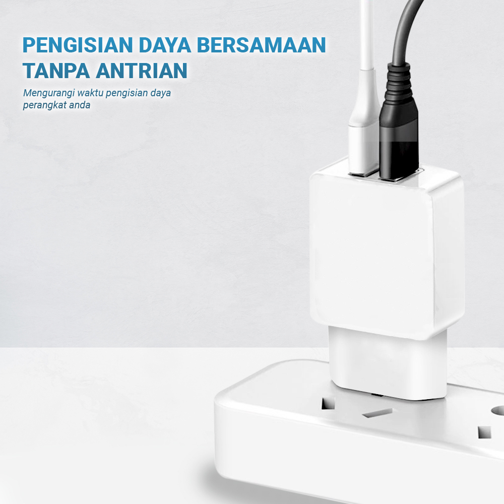 Halluna Kepala Charger Fast Charging 2in1 Quick Charge 3.0