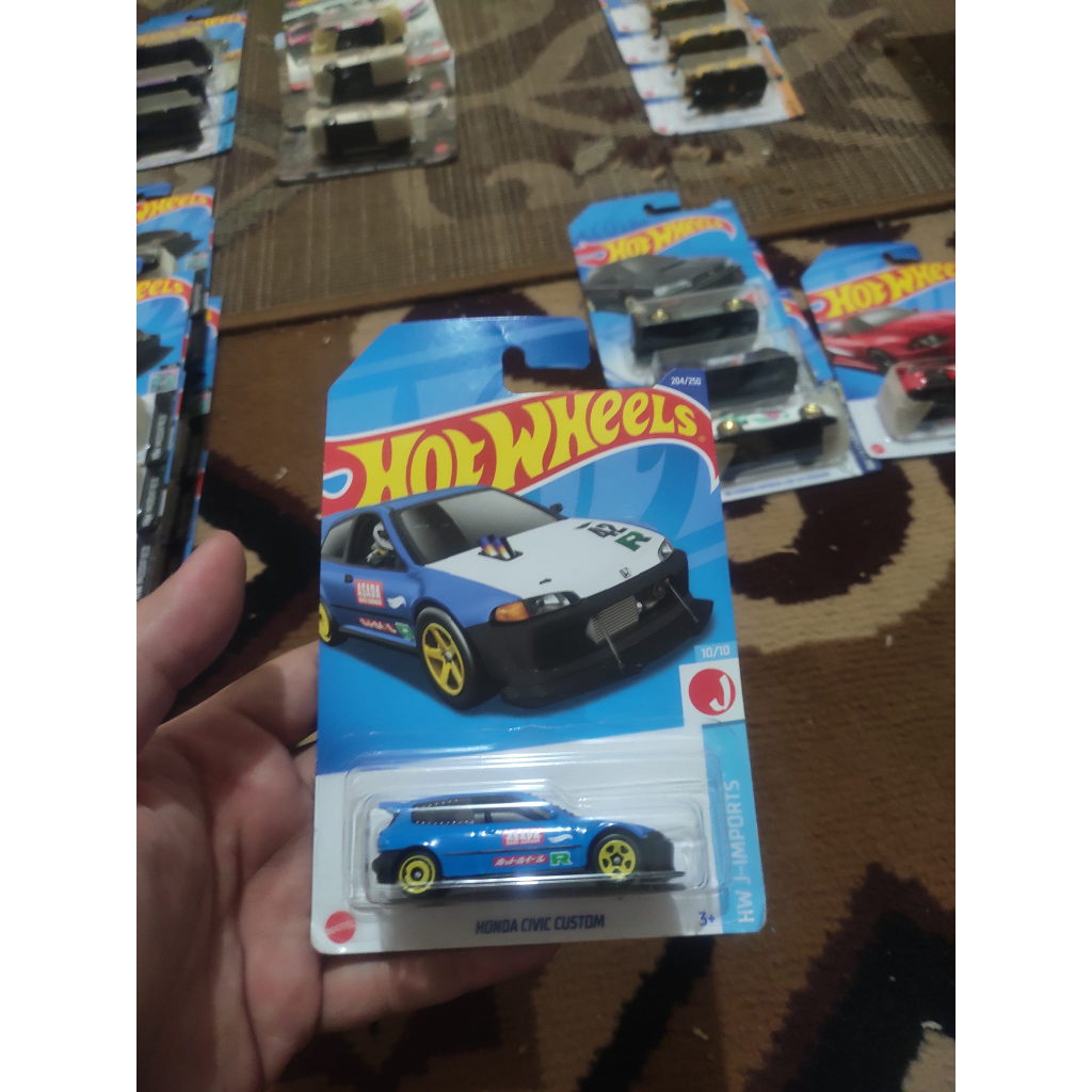 Hot Wheels Honda Civic Custom Biru