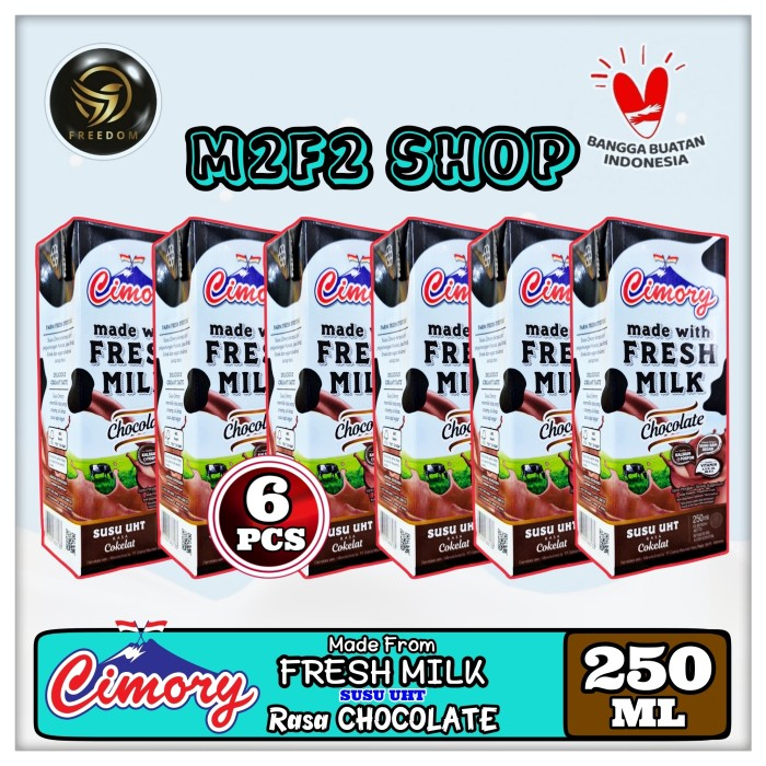 

Susu Cimory Fresh Milk Kotak UHT Chocolate | Cokelat Original - 250 ml (Kemasan 6 Pcs)