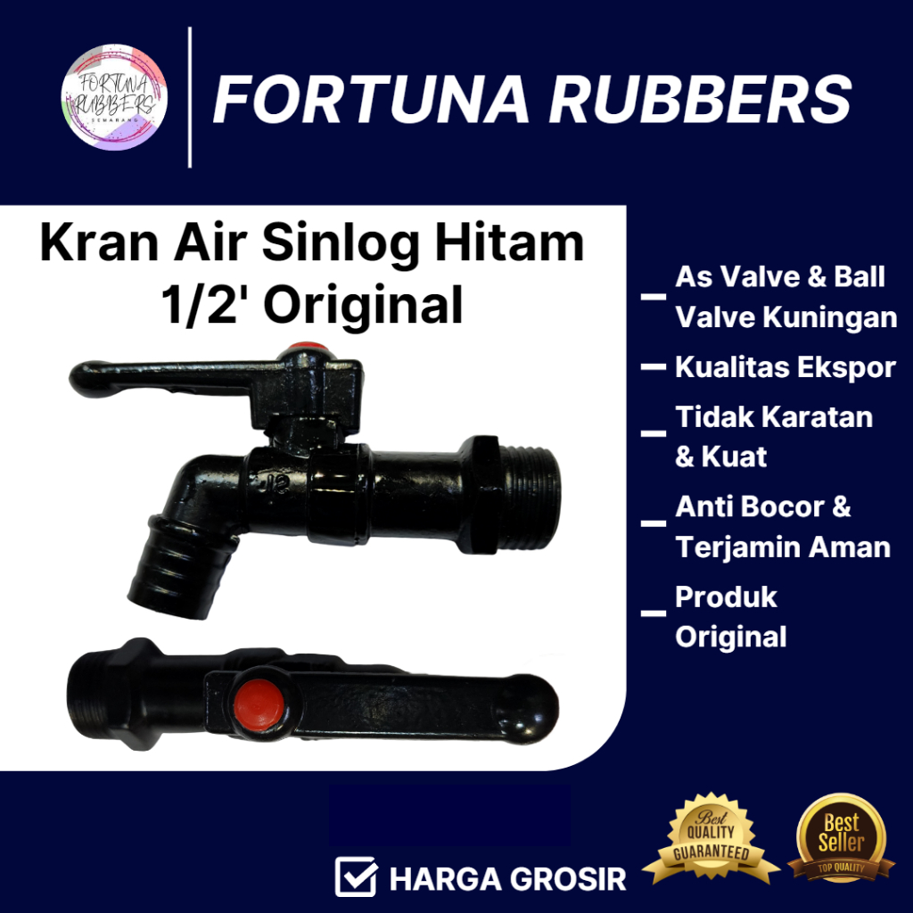 KRAN AIR SINLOG HITAM 1/2 INCH ORIGINAL