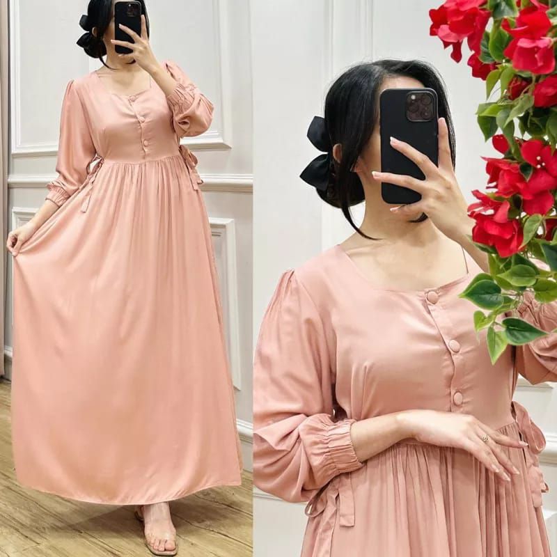 Gamis Chibi Polos Jumbo Deluxe Plain Dress Terbaru 2023