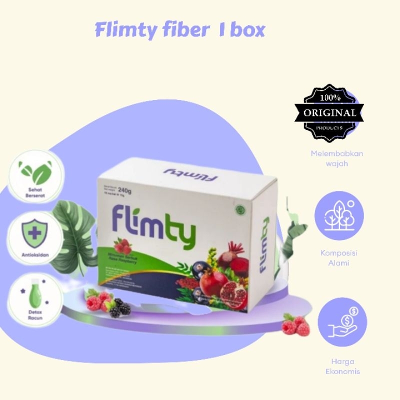 Flimty fiber pelangsing detox 1Box isi 16 sachet antioksidan