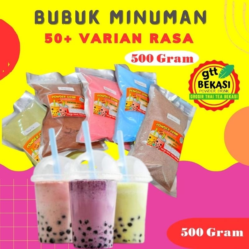 BUBUK MINUMAN 500g / BUBUK MINUMAN PREMIUM /POWDER DRINK / BUBBLE DRINK / MINUMAN BUBUK