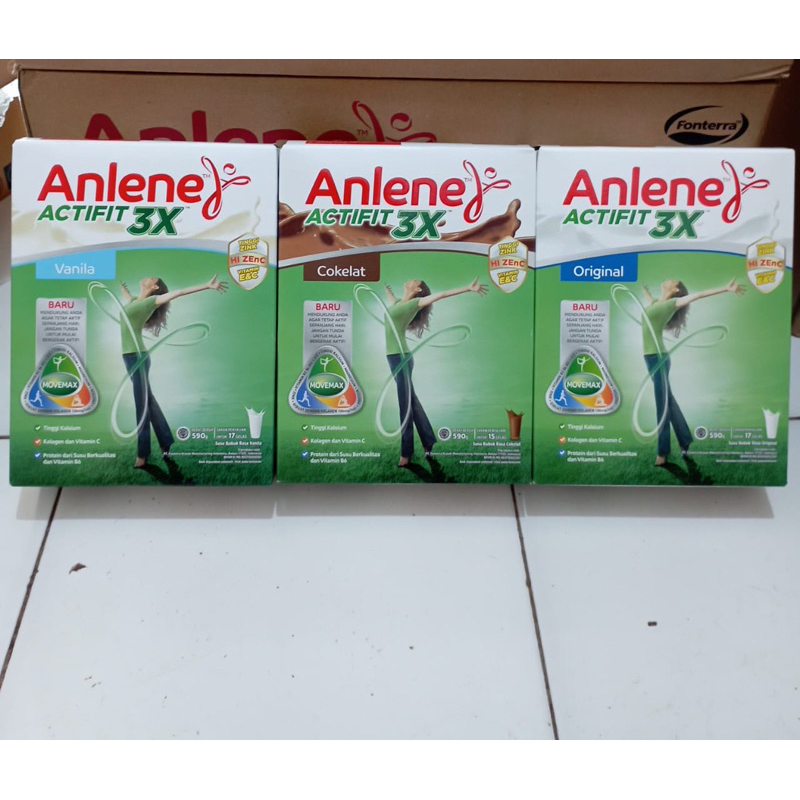 

Anlene actifit 3X 590gr cokelat vanila original (exp Ags 24)