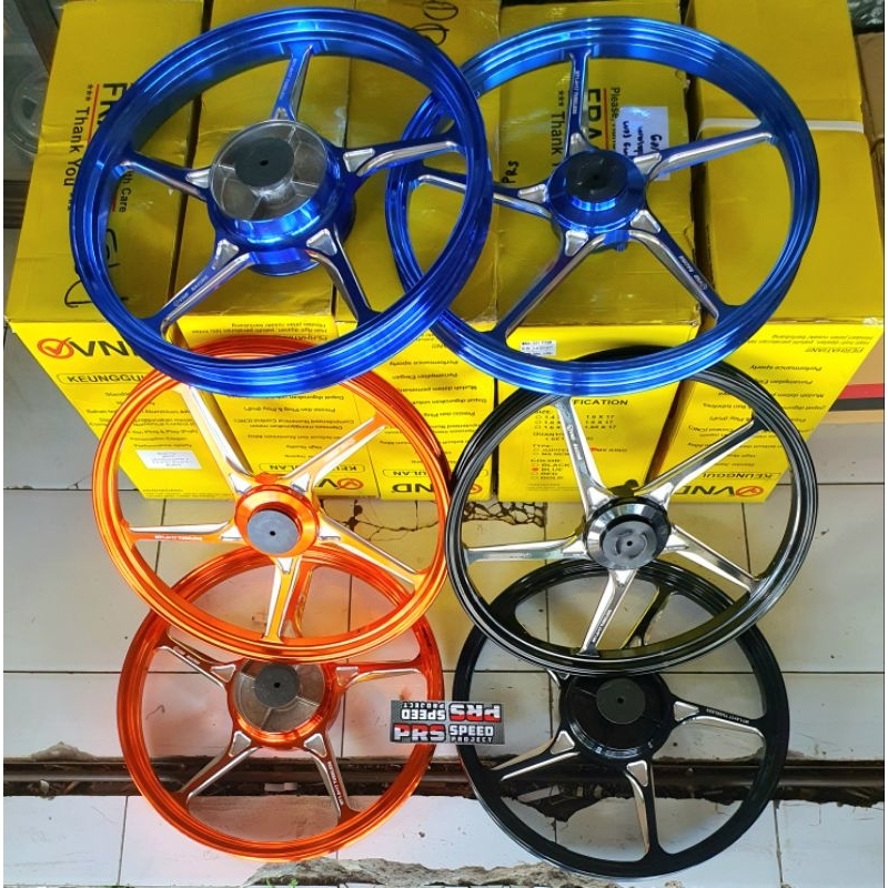 velg VND AK55 model enkei jupiter z fizr vega jupiterz fizr orange hitam biru
