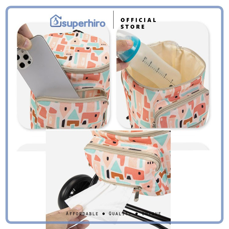 Premium Stroller Bag Organizer Baby Product Bentuk Tabung Diapers Bag