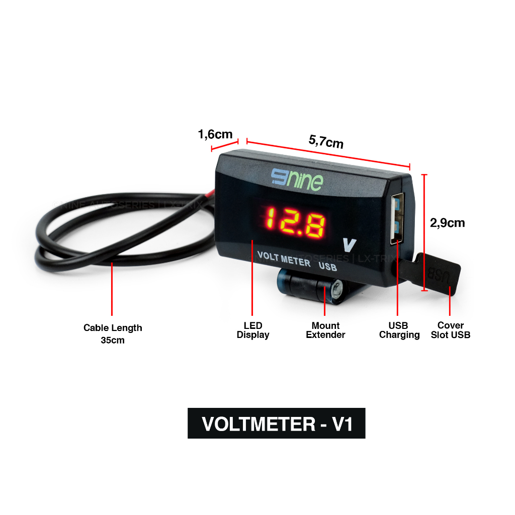 VOLTMETER V1 USB ACCU DIGITAL LX-TRIX ORIGINAL NINE