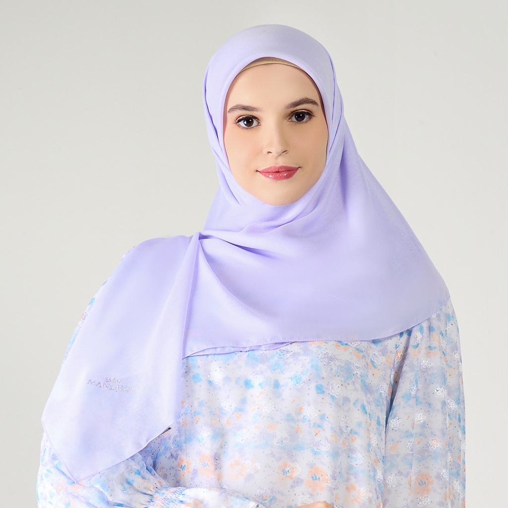 MANDJHA Essential Lavender 81 Scarf By IVAN GUNAWAN - Jilbab Hijab Segi Empat Polos ORIGINAL MANDJHA