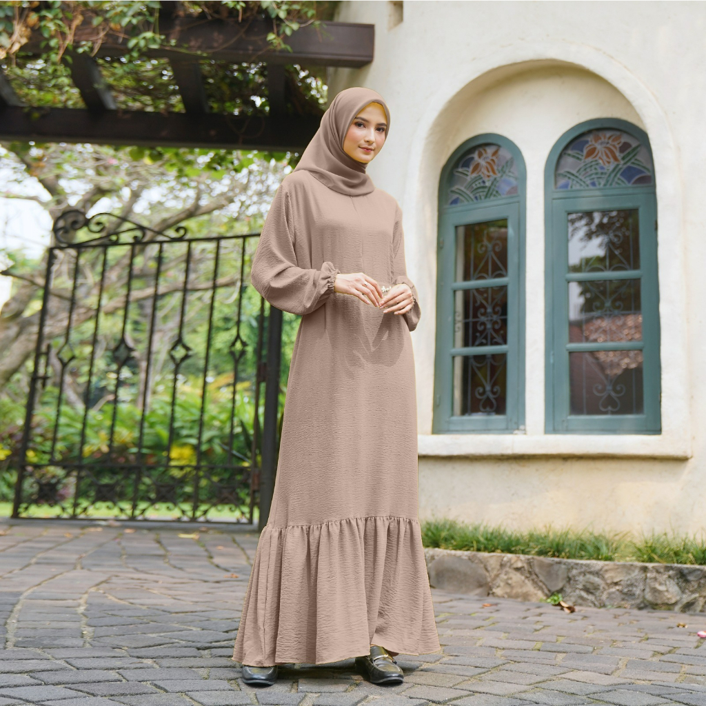 Demore Maxy Vayrea Gamis Duyung Wanita Muslim Kondangan Polos