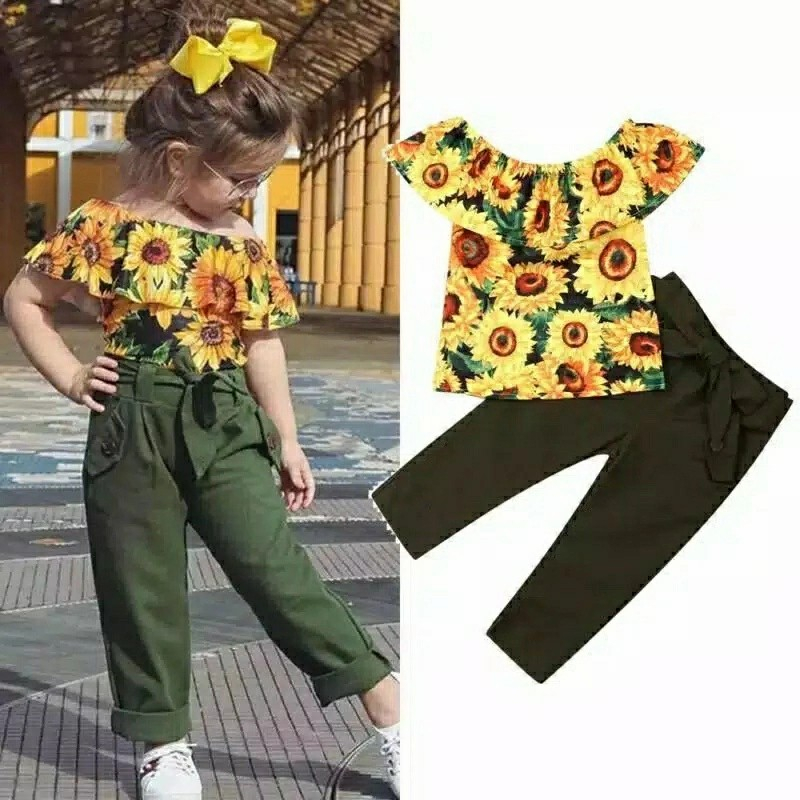 Baju Anak Cewek_Jamsuite Setelan Pantai Anak Perempuan Umur 3 4 5 Tahun Terlaris Baju anak murah