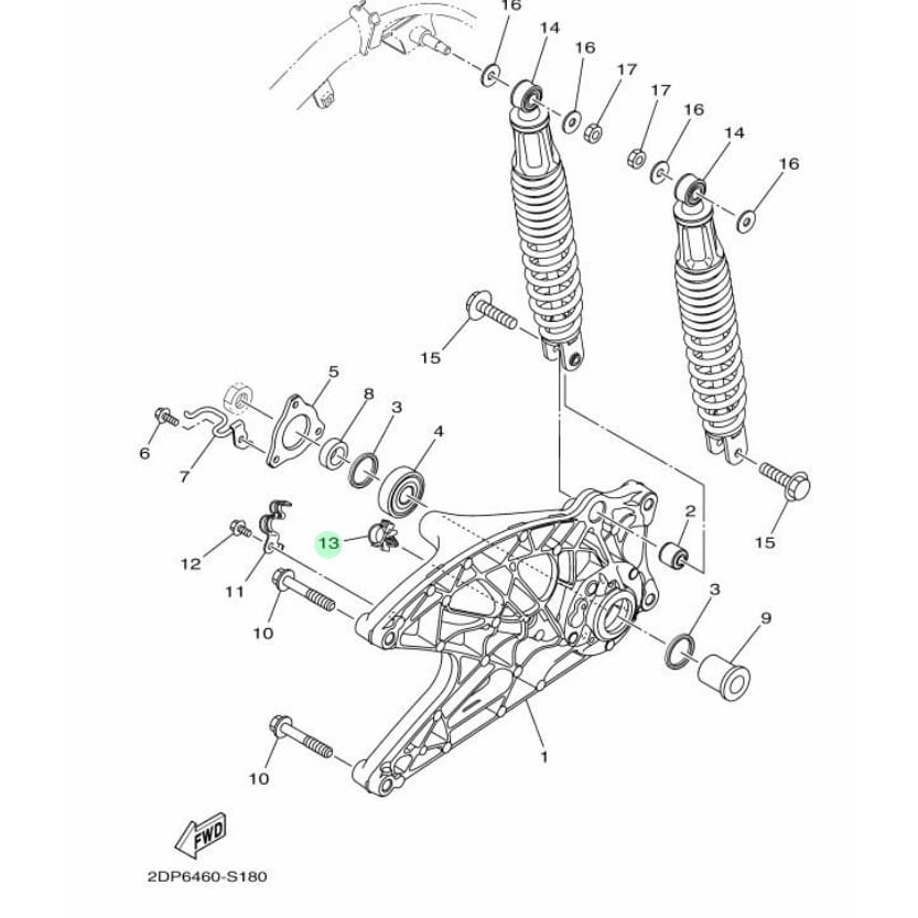 KLEM KLEMAN SELANG REM BELAKANG NMAX ASLI ORI YAMAHA 90464 16006