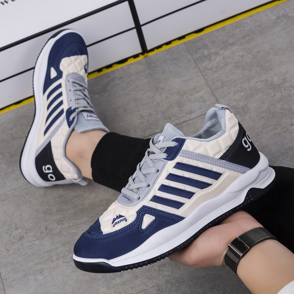 Leedoo Sepatu import Pria Sepatu Sport Pria Jogging Running Shoes Sepatu Kerja Fashion Casual Putih Navy