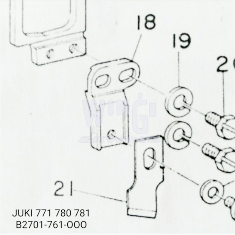 JUKI B2701761OOO Dudukan Pisau Atas Mesin Jahit Lubang Kancing Industri