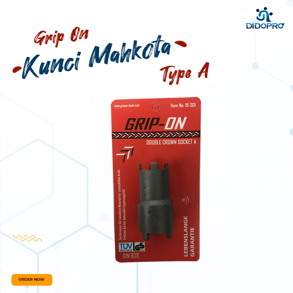 Grip On Kunci Mur Kopling - Treker Mahkota - Double Crown Socket 1/2 Inch