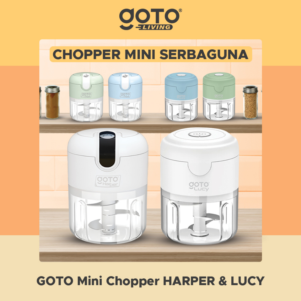	 Goto Lucy Harper Mini Chopper Blender Penggiling Bumbu Dapur Portable	