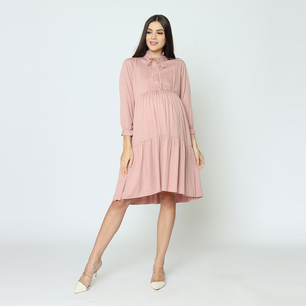 Hellomommy Atasan Hamil- Danila Maternity Dress  (Hijab & Non Hijab) Baju hamil dan menyusui