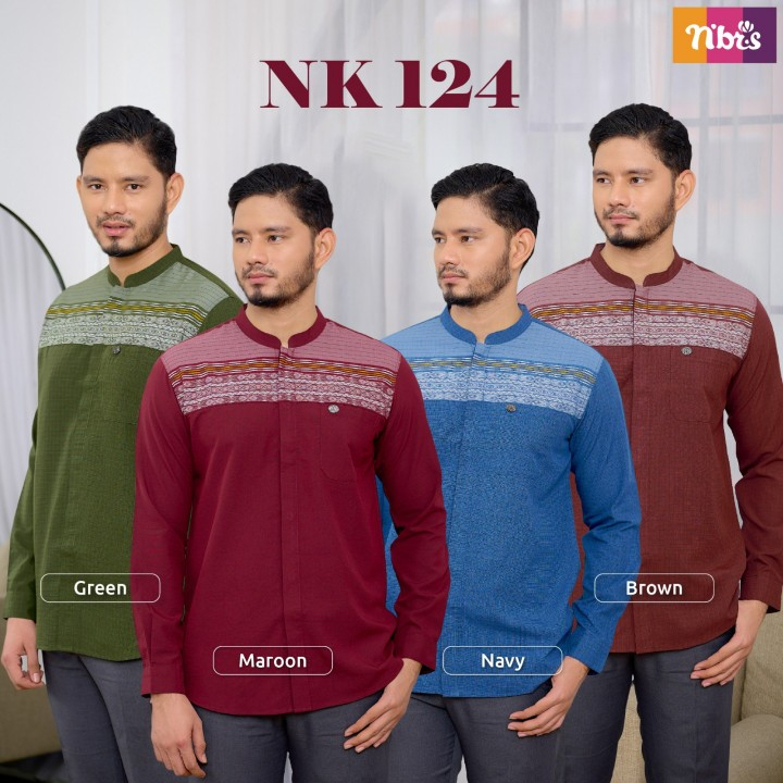 Koko Nibras NK 124 / Baju Muslim Dewasa Lengan Panjang Nibras Official Store