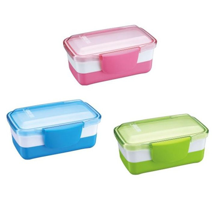 Kotak Makan Bento HOMIO 2 &amp; 3 Grid Lunch Box Transparant BPA FREE