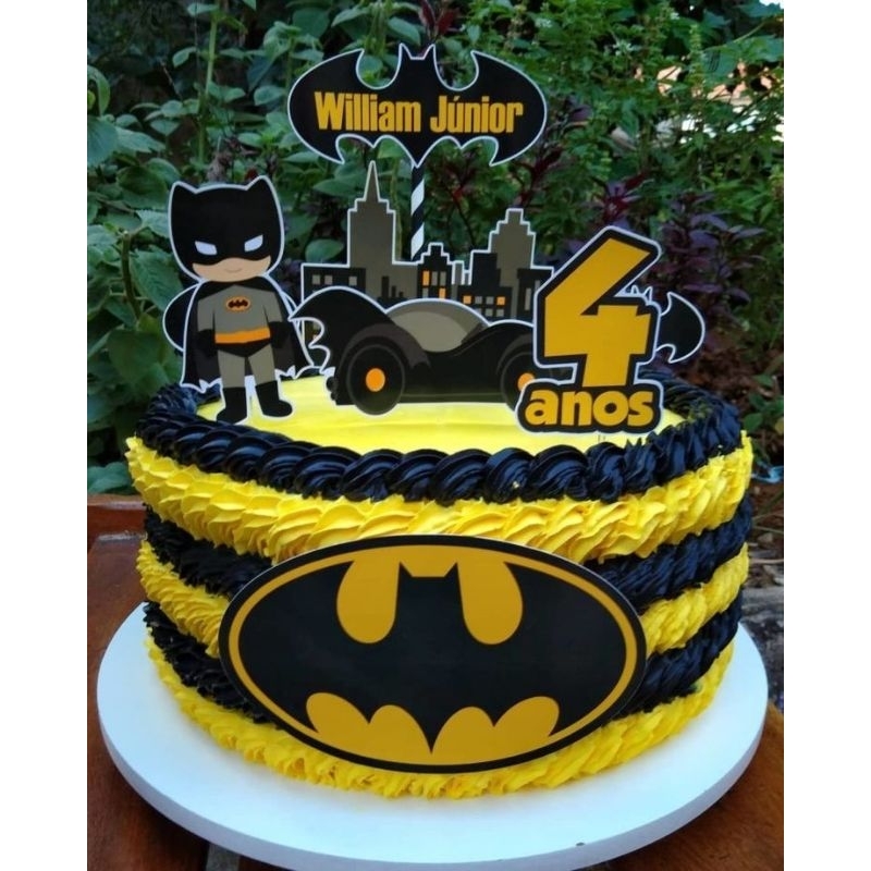 TOPPER KUE ULANG TAHUN BATMAN (CUSTOM NAMA)