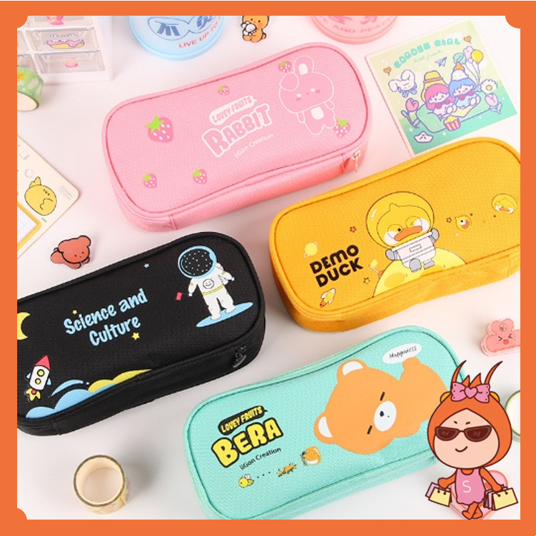 

Reseller Welcome - S5832 Kotak Alat Tulis Korea Motif Lucu / Tempat Pensil Resleting Lucu / Pencil Case Cartoon / Tempat Pensil Model Terbaru