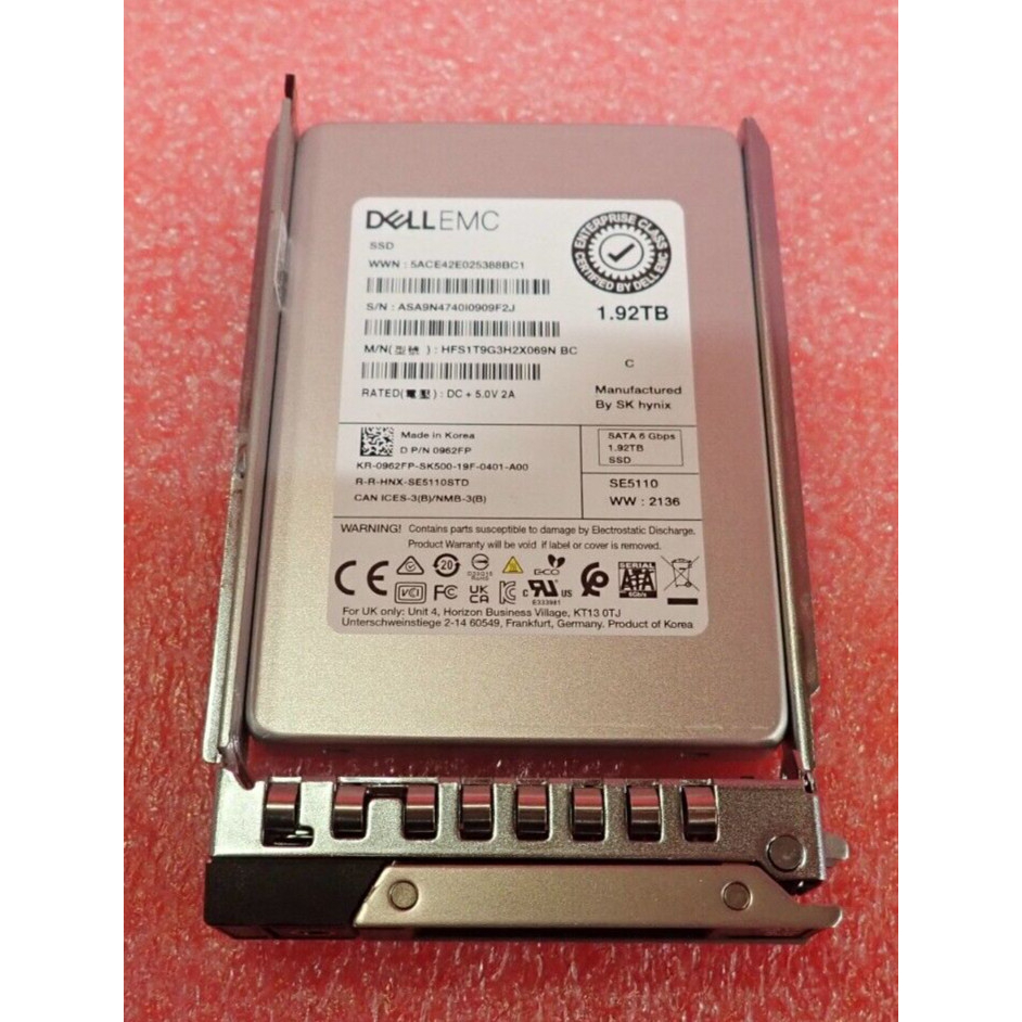 Dell 1.92TB SATA 6G TLC 2.5" RI SSD PN 962FP SK HYNIX HFS1T9G3H2X069N