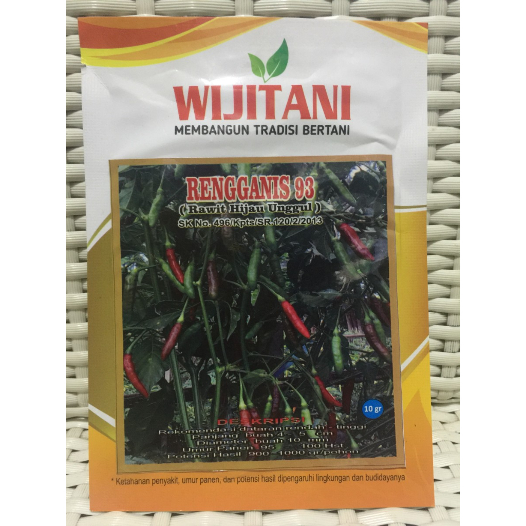 BENIH CABAI RAWIT HIJAU UNGGUL RENGGANIS 93 - 10 gram