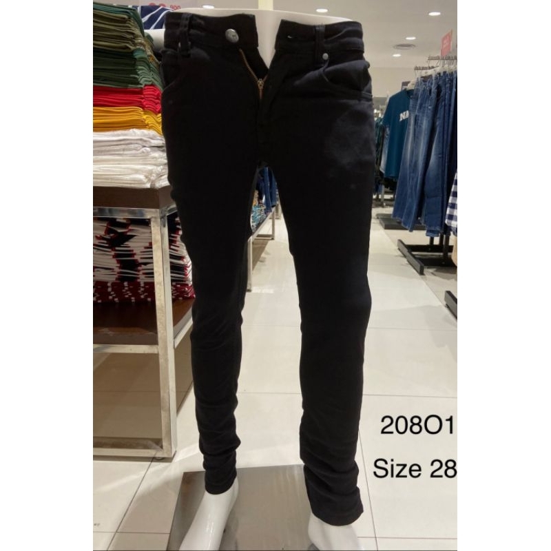 Osella Celana Pria Slim Fit Jeans Black Original