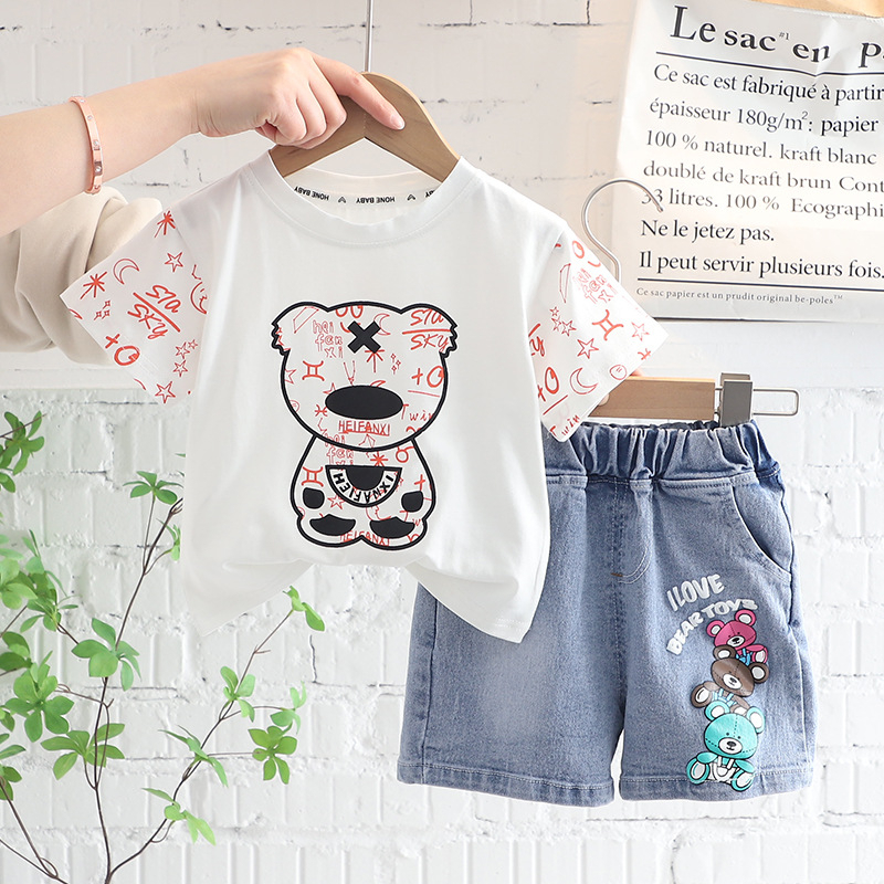 Setelan Kaos Anak Laki Laki Baju Anak Import Summer Set FLARE