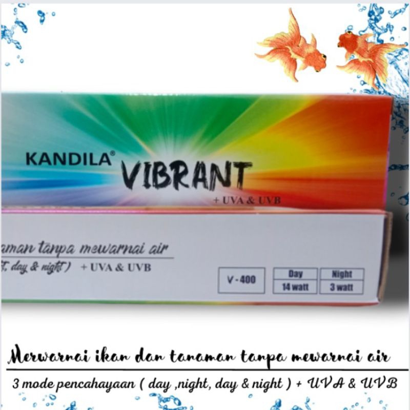 Lanpu Led Atas Aquarium Aquascape KANDILA VIBRANT + UVA &amp; UVB V 400