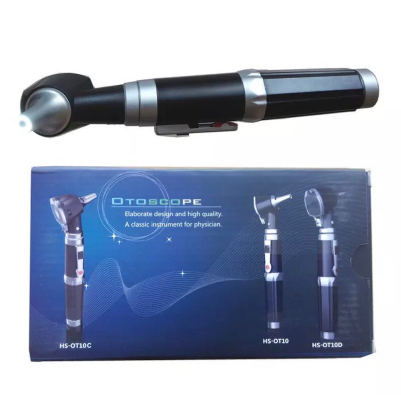 Otoscope Otoskop Onemed HS-OT10 Onemed Otoscope Hitam Pink