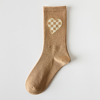 GO!KK1229 Kaos Kaki Panjang Motif Love Kaus Kaki Olahraga Atas Mata Kaki Unisex Kekinian Import