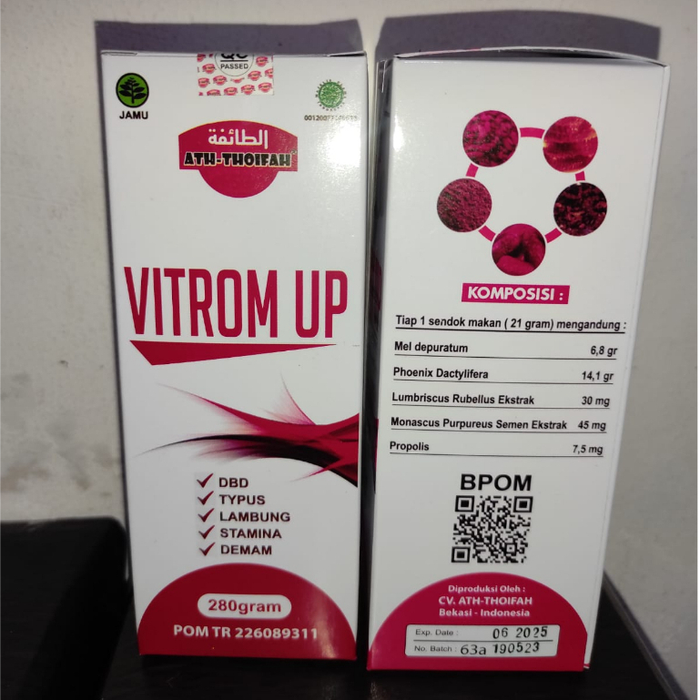 

Madu Kurma Angkak VITROM UP Terapi Demam Berdarah Typus & Trombosit