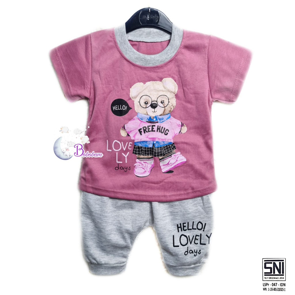 BOBOBAM BAJU BAYI PEREMPUAN SETELAN ANAK CEWE LUCU STELAN CEWEK 6 12 BULAN IMUT CANTIK BEAR