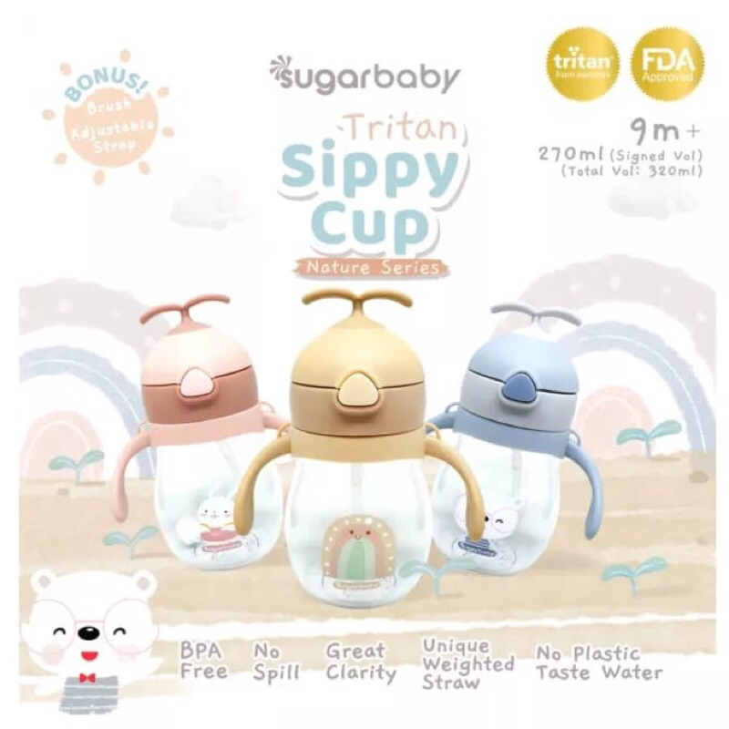 SUGAR BABY TRITAN SIPPY CUP NATURE SERIES 9+ 270ml