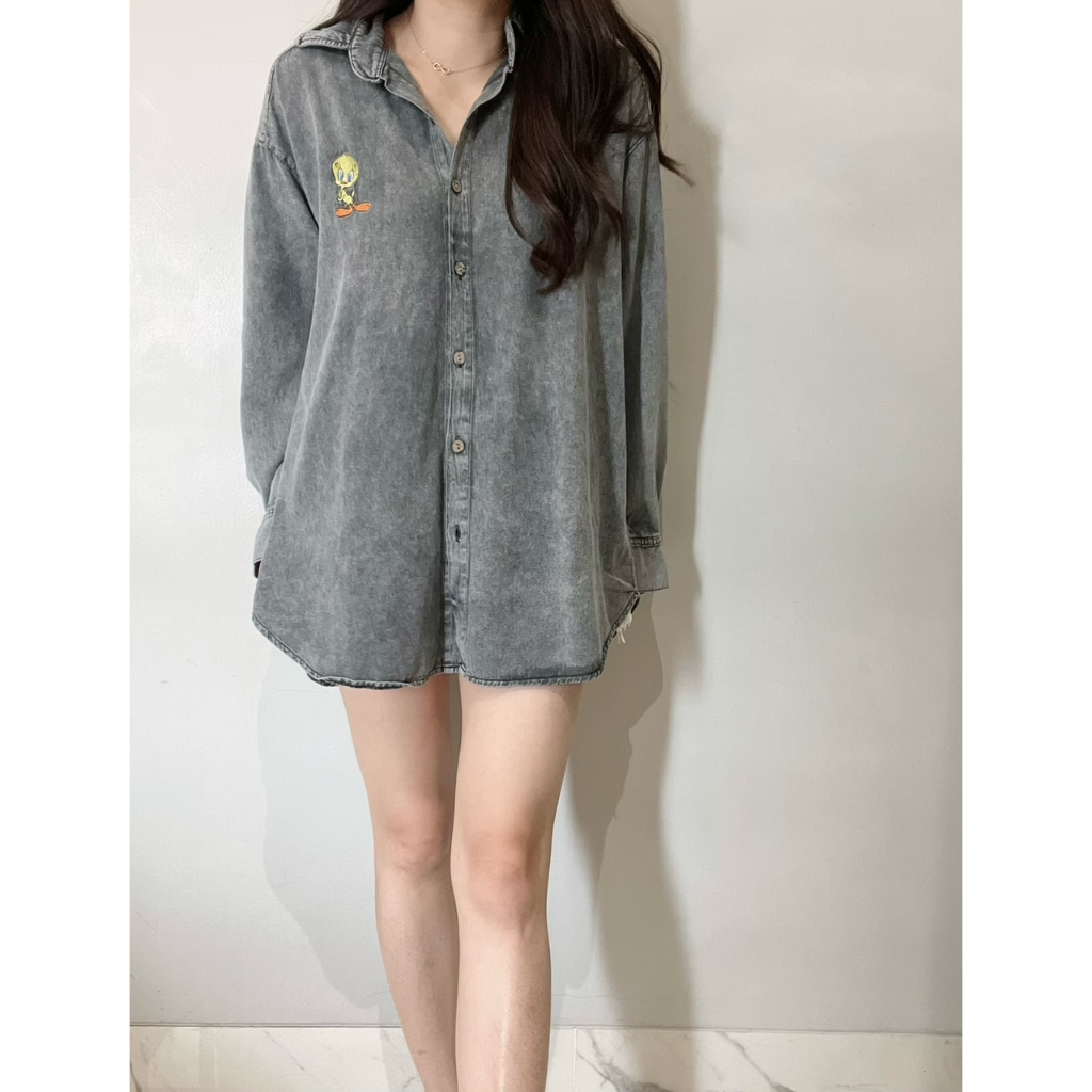 Kode: 3185 (Oversized denim shirt)