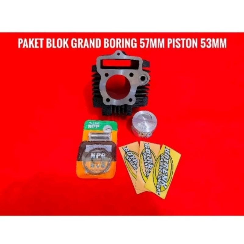PAKET BORE UP BLOK GRAND SUPRA PISTON 53/53.5/54 NPP - BOYRENK RACING CONCEPT