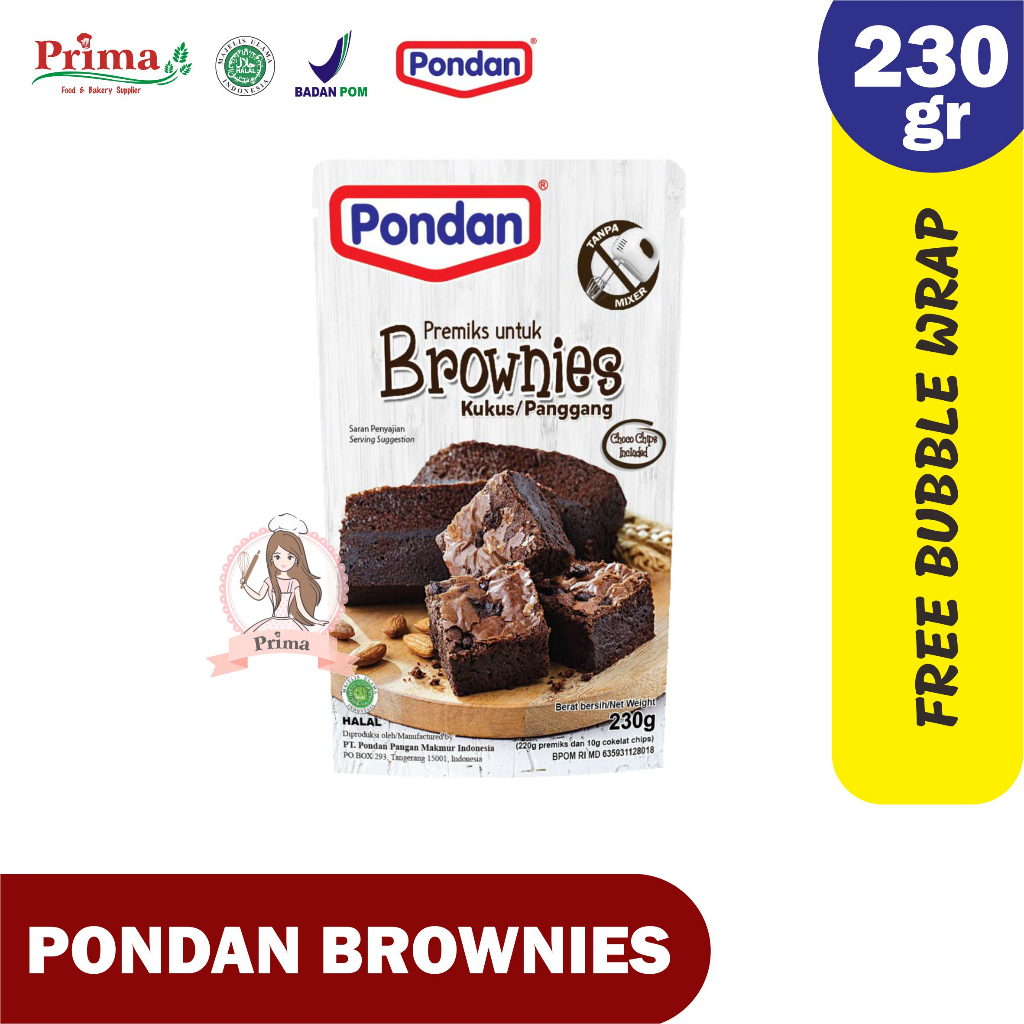 

Premiks brownies - Pondan brownies kukus & panggang 230gr