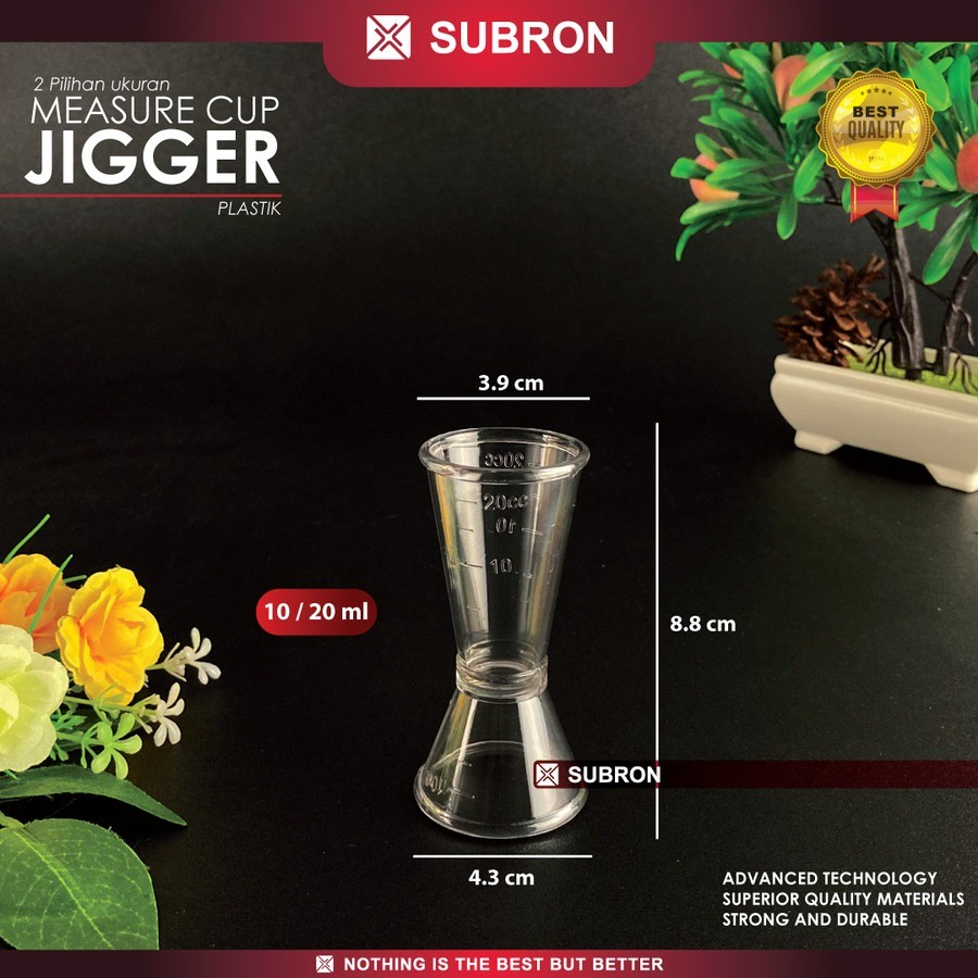 Measure Cup Jigger Gelas Takar / Ukur Subron MC-PC01 10 /20 ml