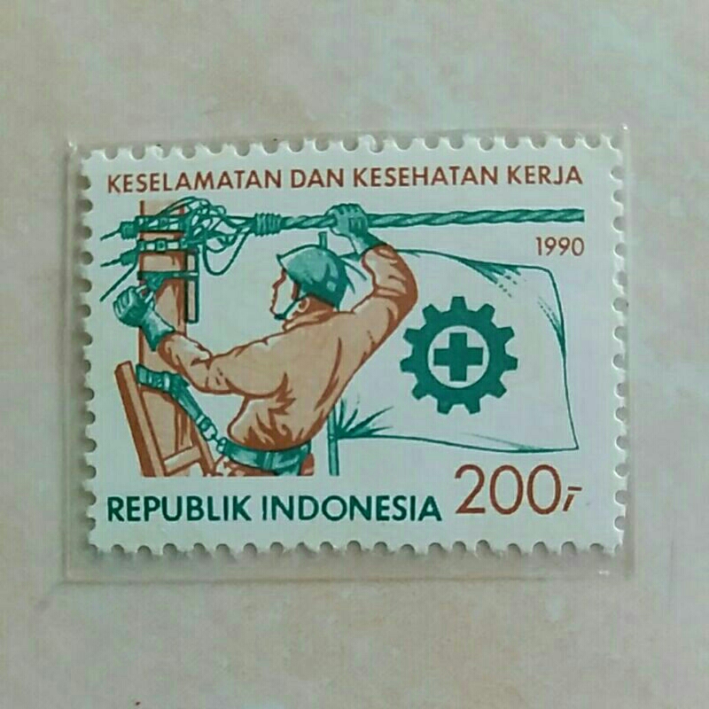 

(AD) Perangko Indonesia 1990 Keselamatan dan Kesehatan Kerja Single Set Mint