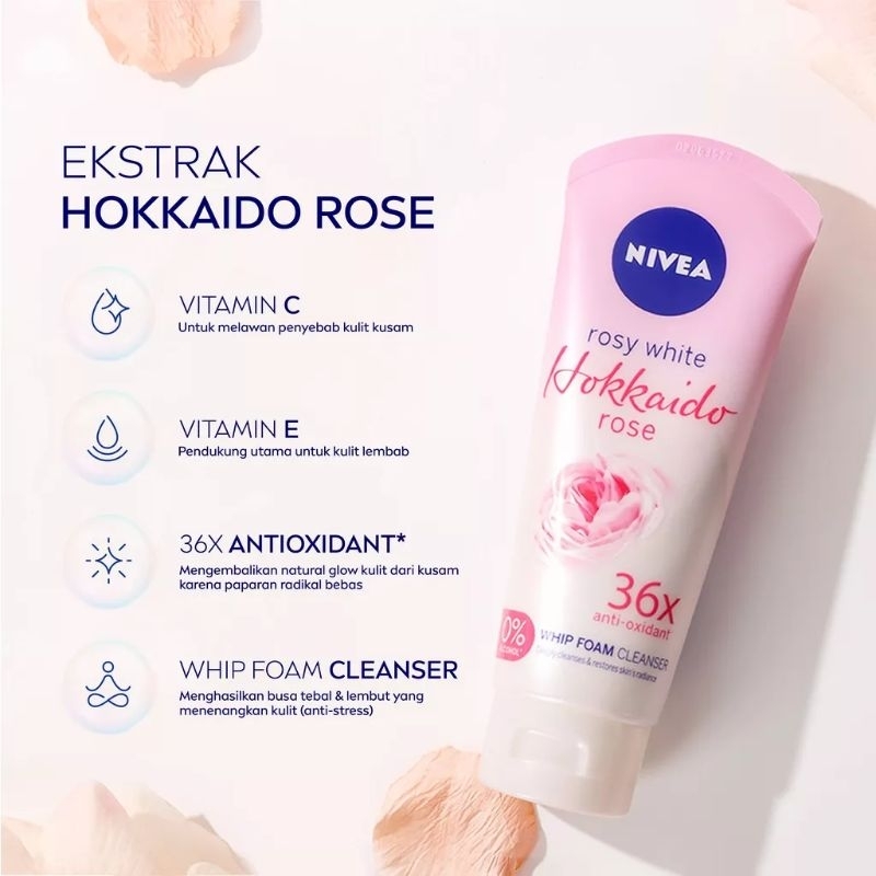 NIVEA rosy white Hokkaido whip foam cleanser 100ml
