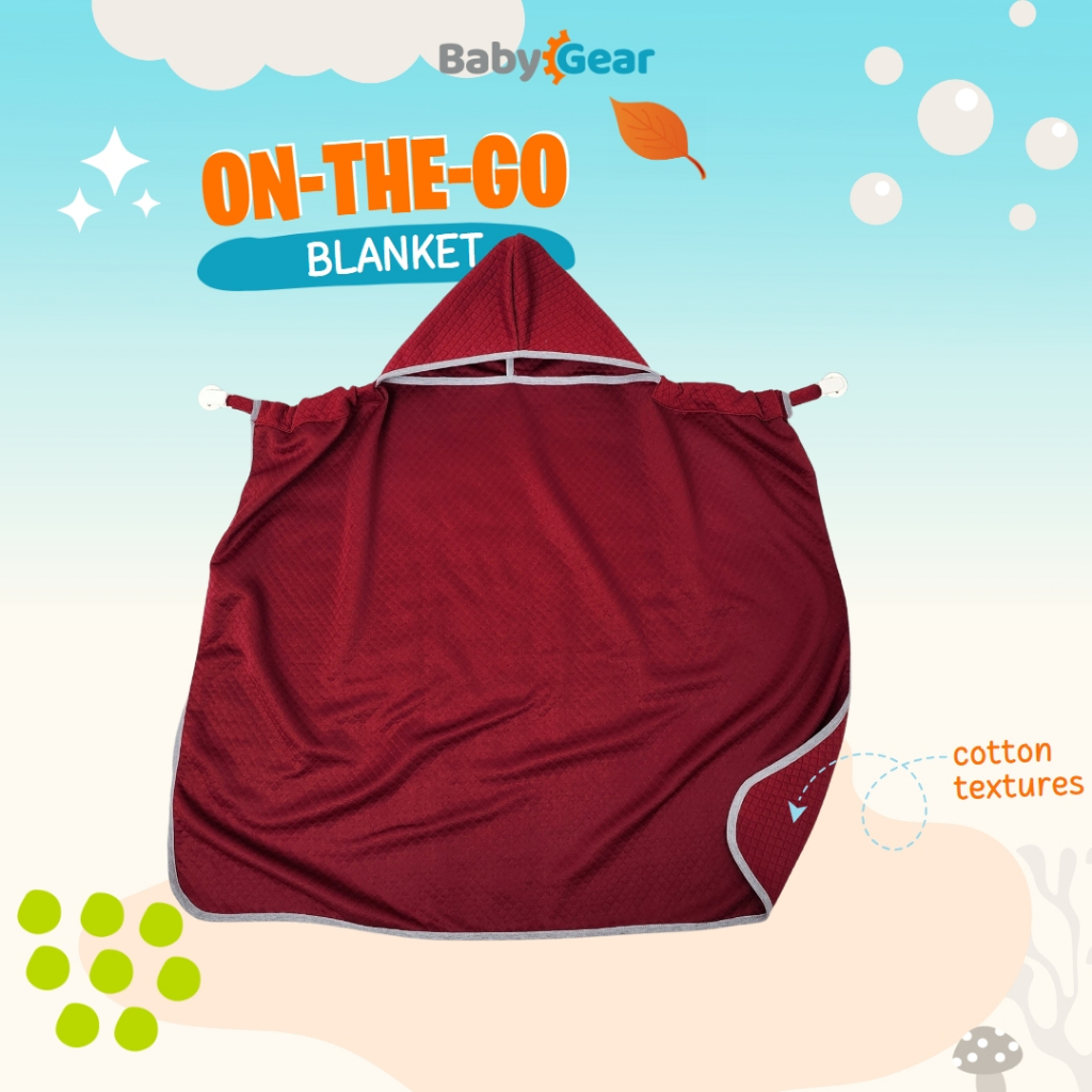 On The Go Blanket Texture Series | Hoodie Blanket | Selimut Bayi