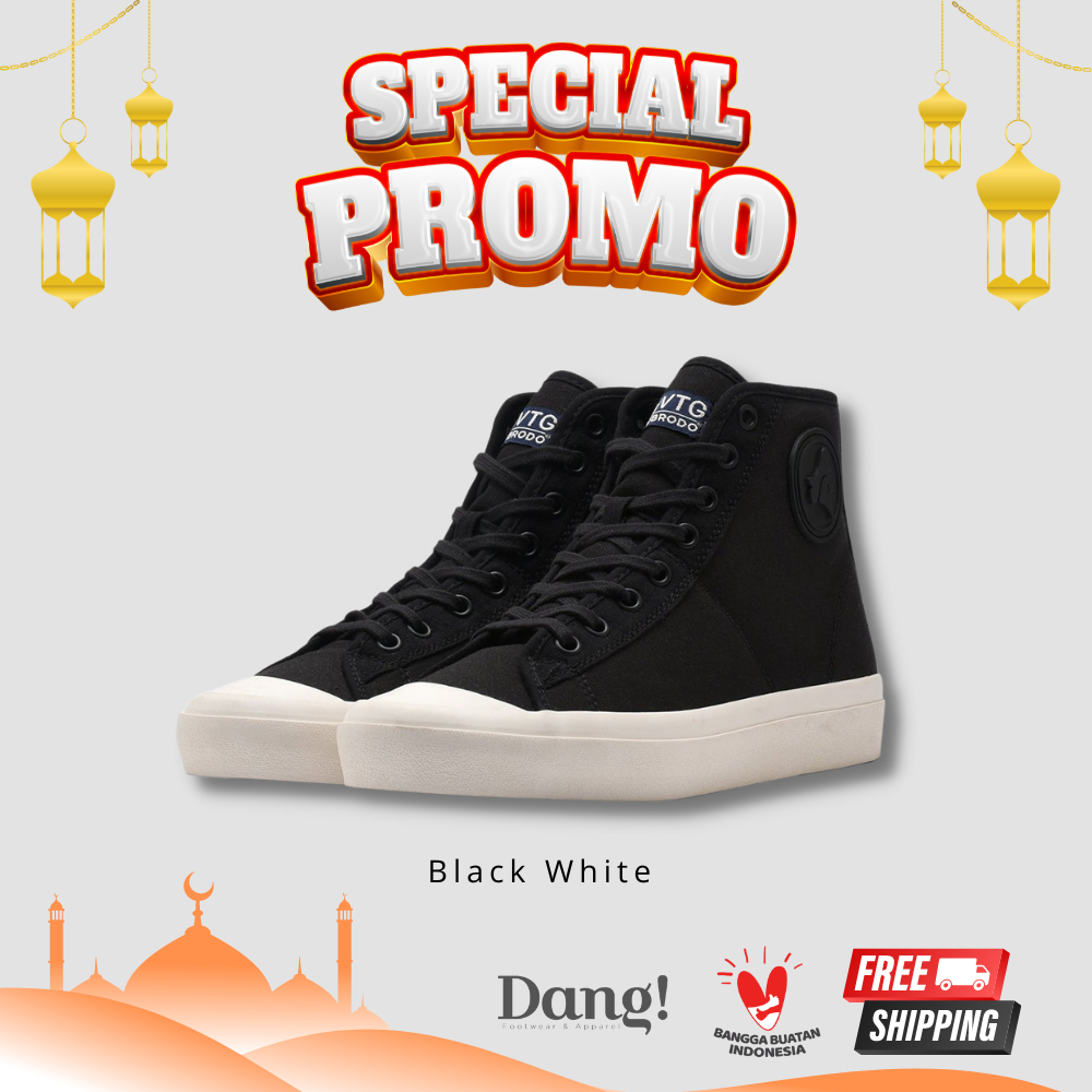 BRODO - Sepatu VTG V2 Hi Series Vintage Vantage Sneakers Lokal Original