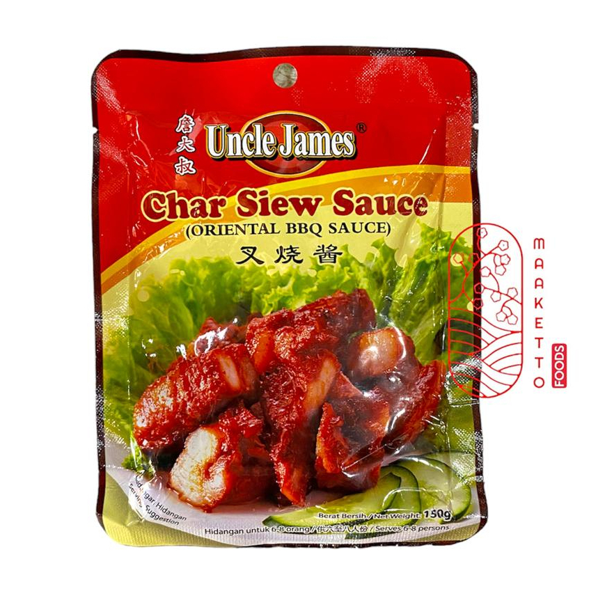 

Uncle James Char Siew Sauce Oriental BBQ / Bumbu Masak Char Siew / Saus Char Siew Uncle James 150gr