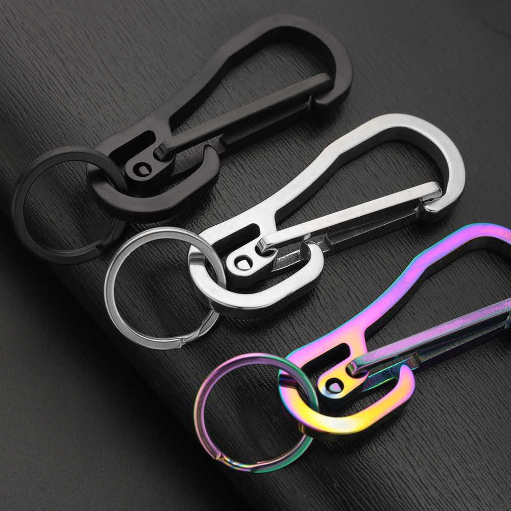 Gantungan Kunci Carabiner Stainless Steel Buckle Key Chain Ganci Desain Minimalis Karabiner Berkualitas