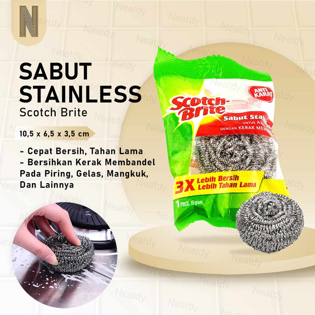 Scotch-Brite Sabut Cuci Piring Stainless - Sabut Stainless Cuci Piring