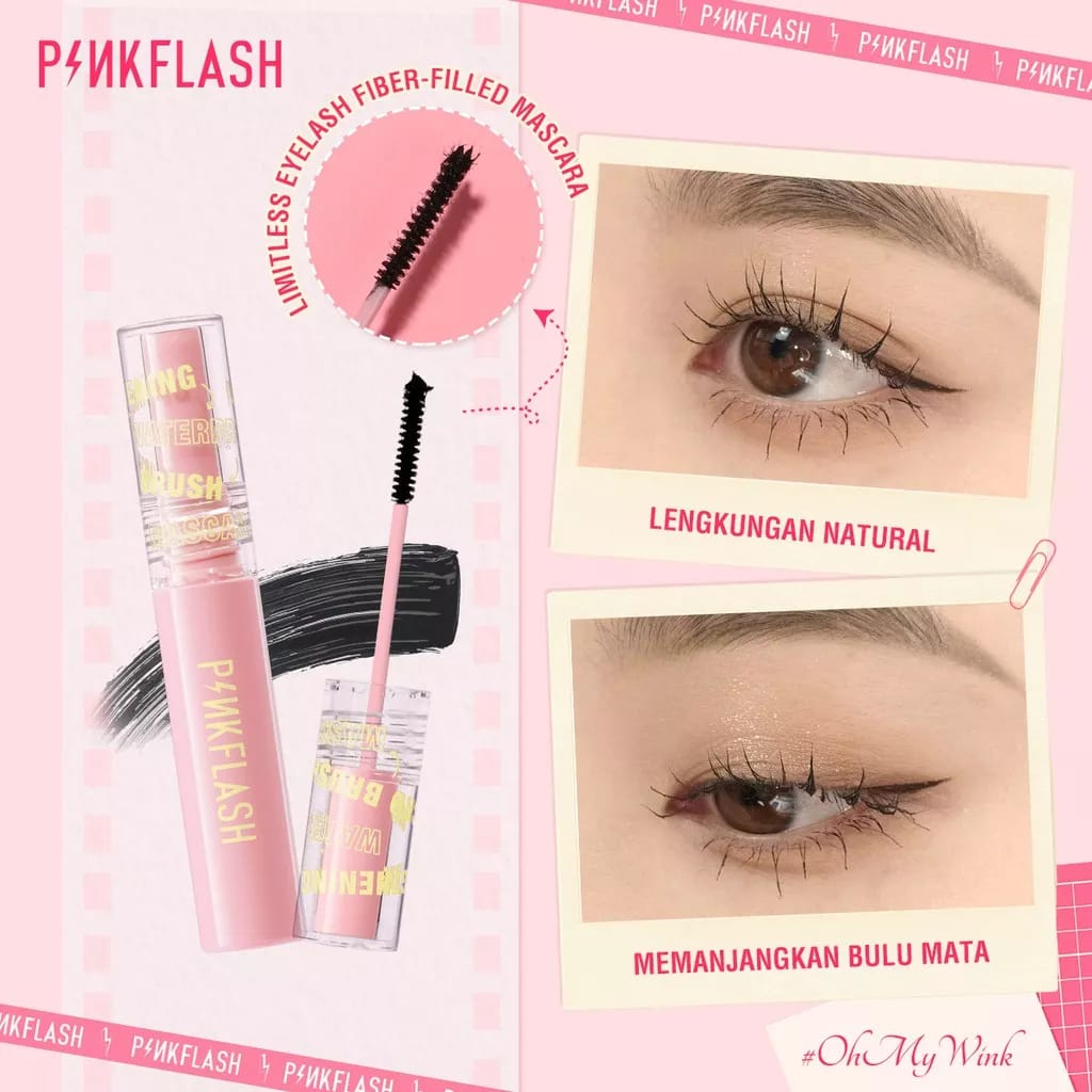 PINKFLASH OhMyWink Length Curled Maskara Ultrathin Fibre Waterproof Limitless Skinny Mascara / BB