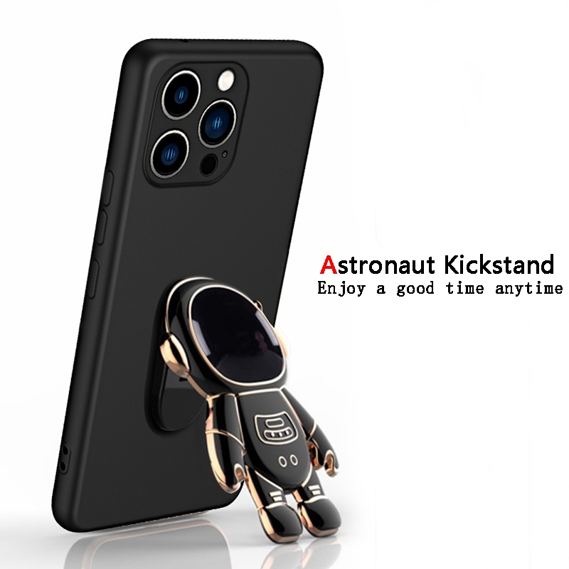 Samsung S21 FE Case Slim Astronaut Holder Softcase Trendy Ring Fashion Cover